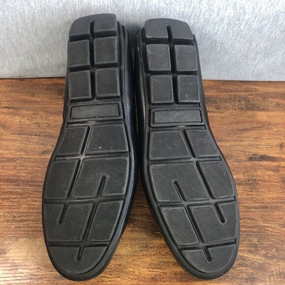 Mercanti Fiorentini Men 9.5 Driving Leather Loafers Shoe Black‎ Slip On Moc Toe - Picture 10 of 11